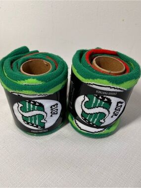 New SK Roughriders JP Wiser’s Game Day Socks. Green & Lime 2007 & 2013